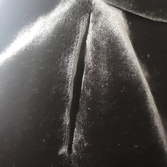 Vintage Borgessa Casper Womens Medium Coat Faux Fur USA Union Made Black Purple - Picture 5 of 15